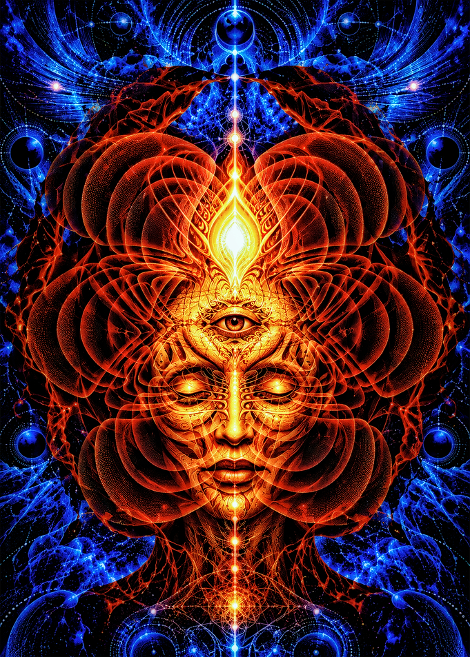 Psychedelic Third Eye Spiritual Awakening Art