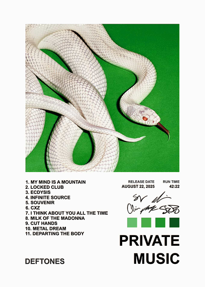 Deftones Private Music Album Poster