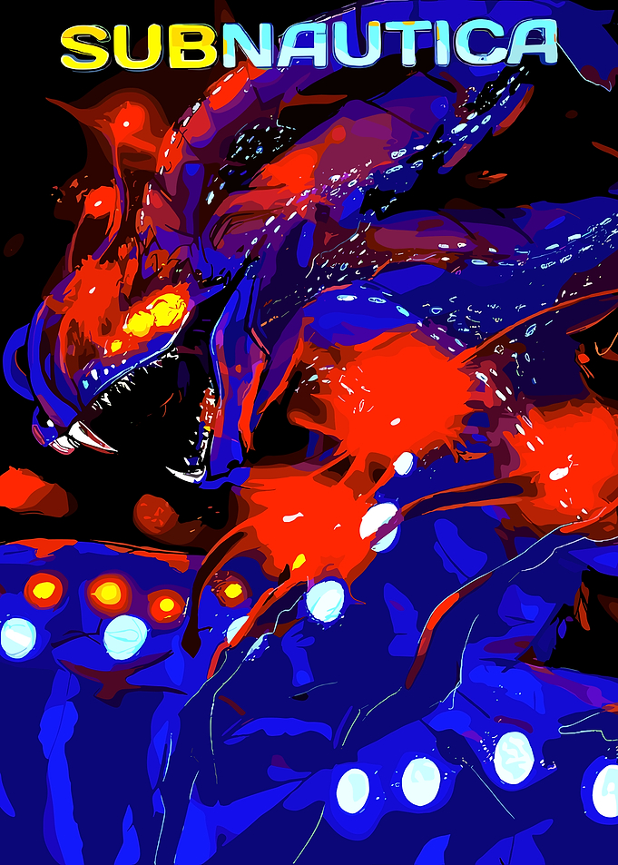 Subnautica Sea Dragon Leviathan Poster