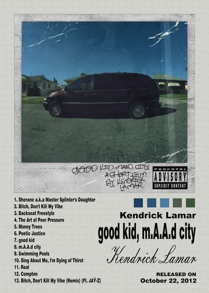 Kendrick Lamar good kid, m.A.A.d city poster
