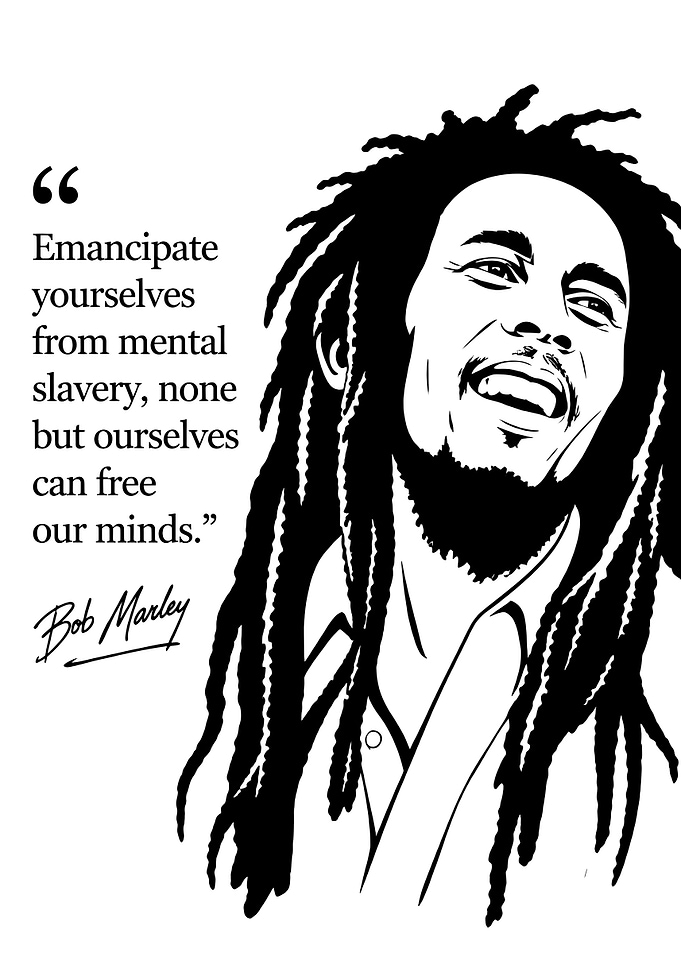 Bob Marley Inspirational Quote Poster