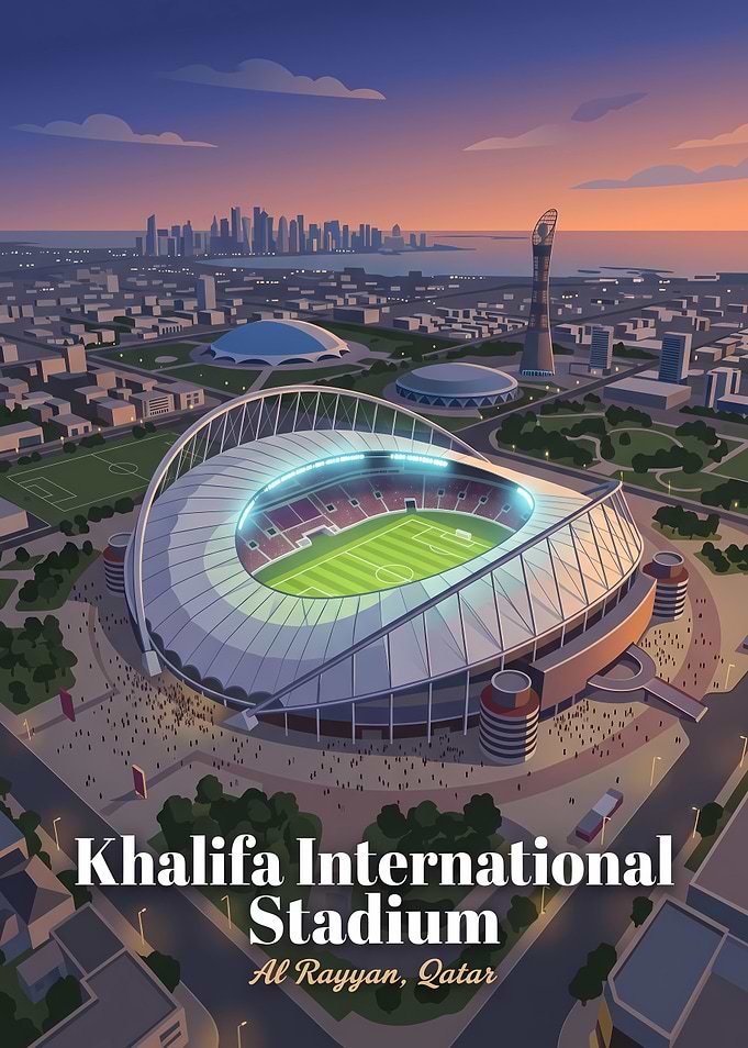 Khalifa International Stadium Qatar Poster