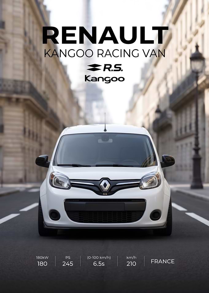 Renault Kangoo Racing Van Poster