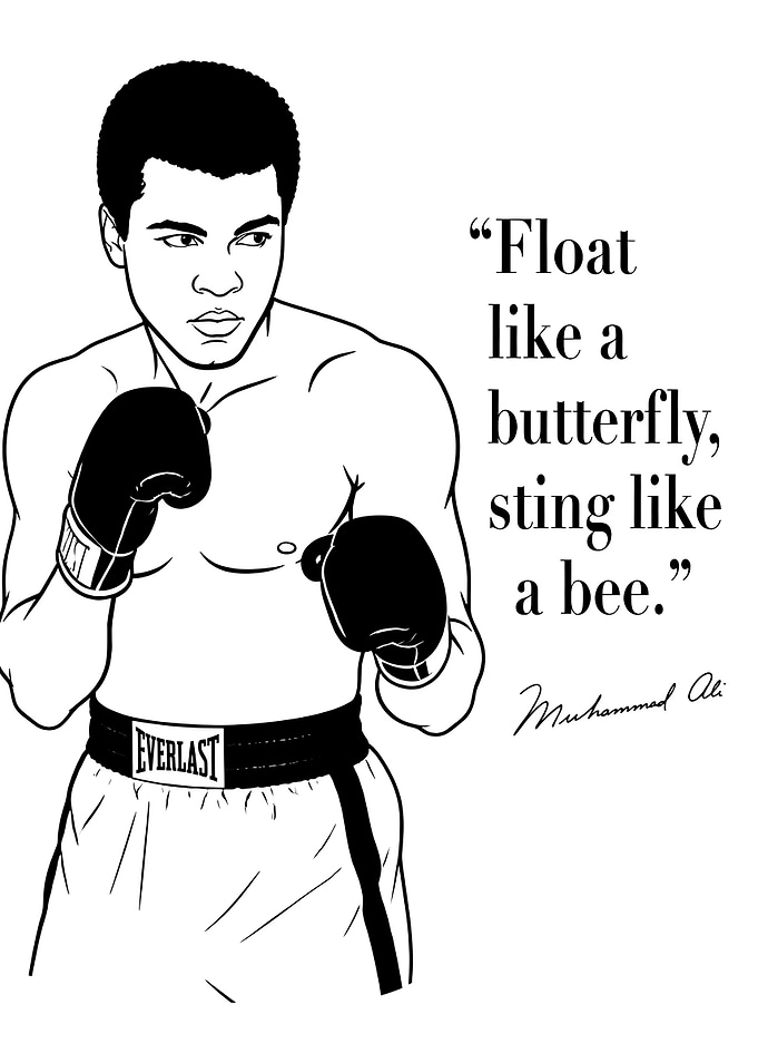 Muhammad Ali Boxing Quote Poster