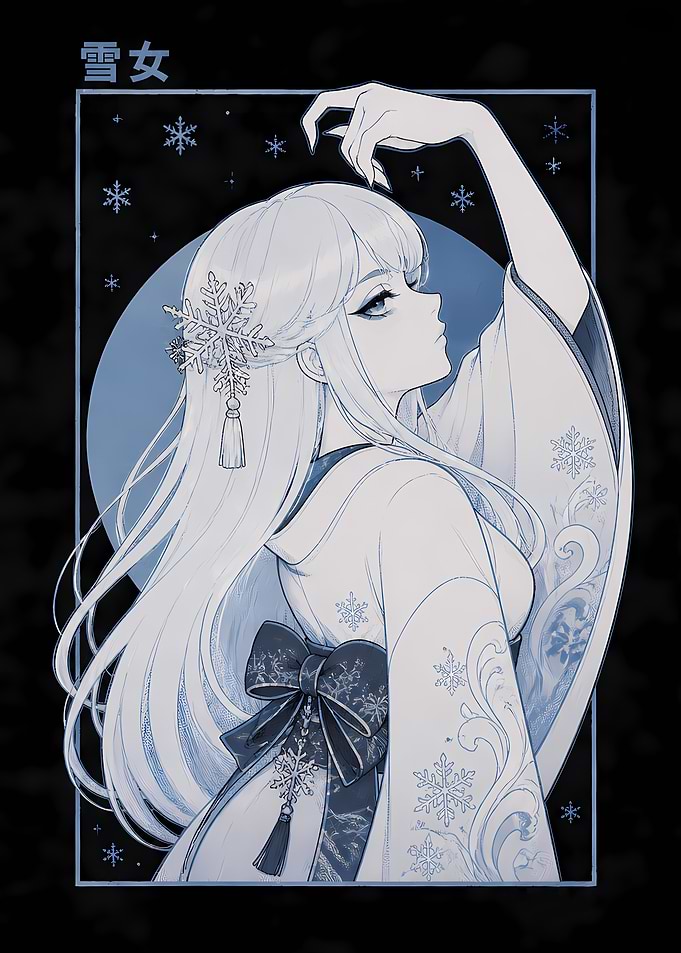 Yuki-onna Snow Spirit Anime Poster