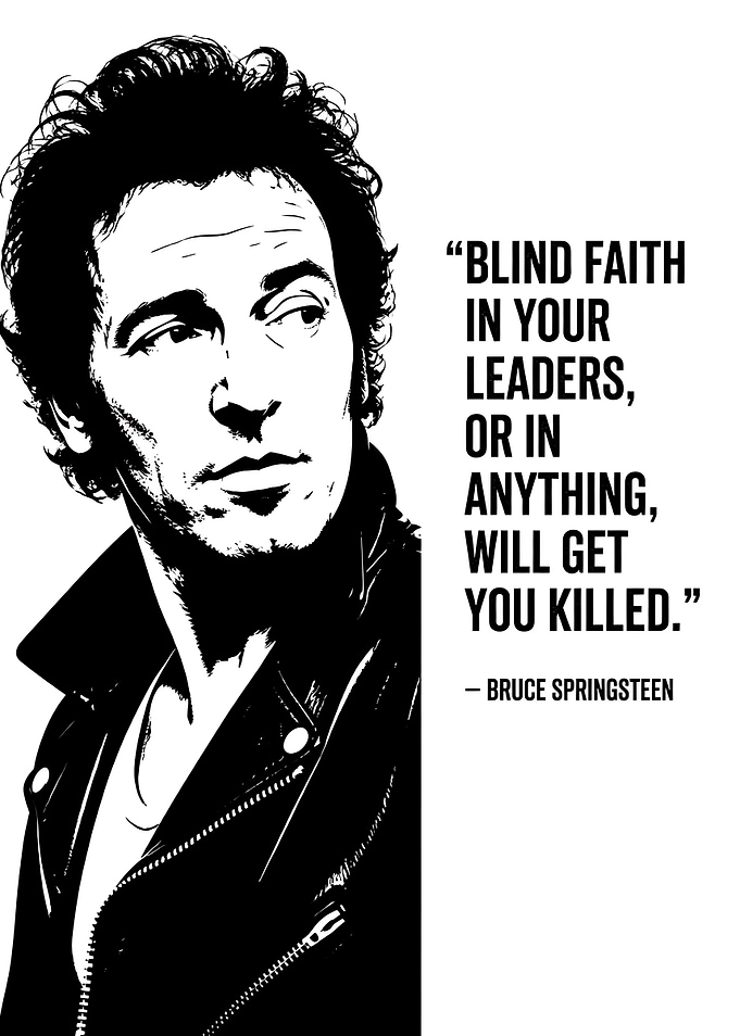 Bruce Springsteen Quote Poster