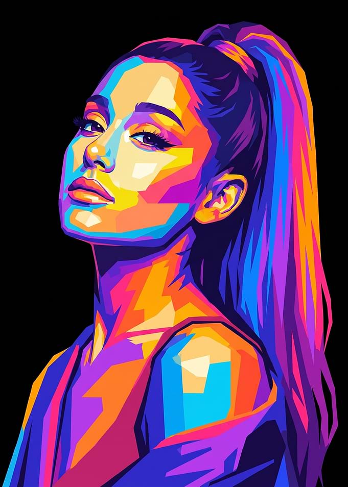 Ariana Grande Pop Art Portrait