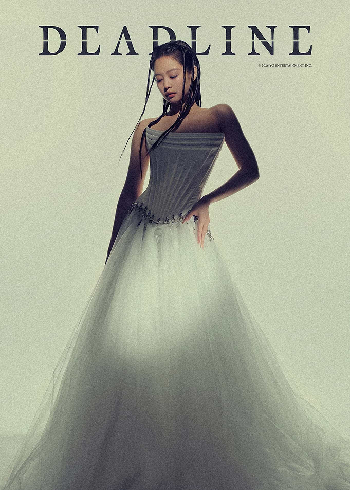 Jennie Kim in White Gown Portrait Poster