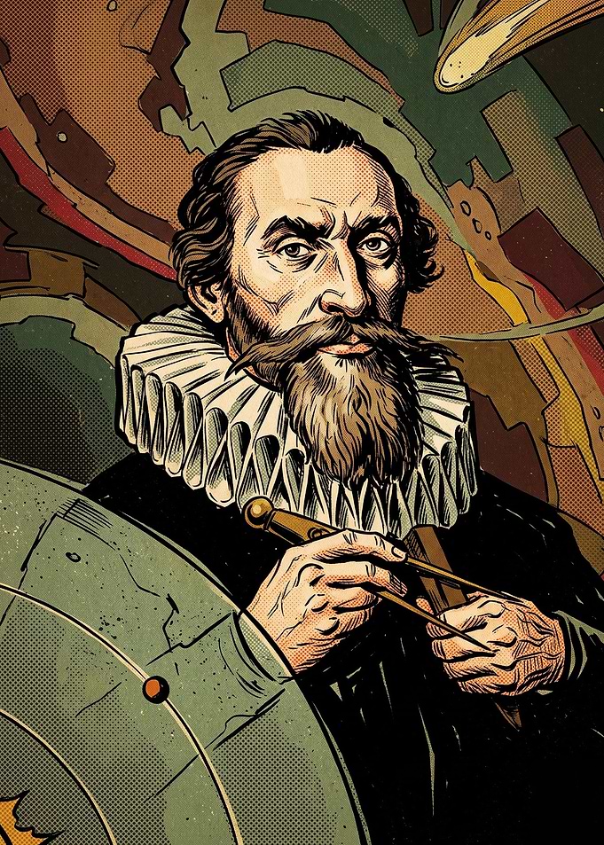 Vintage Astronomer Comic Poster