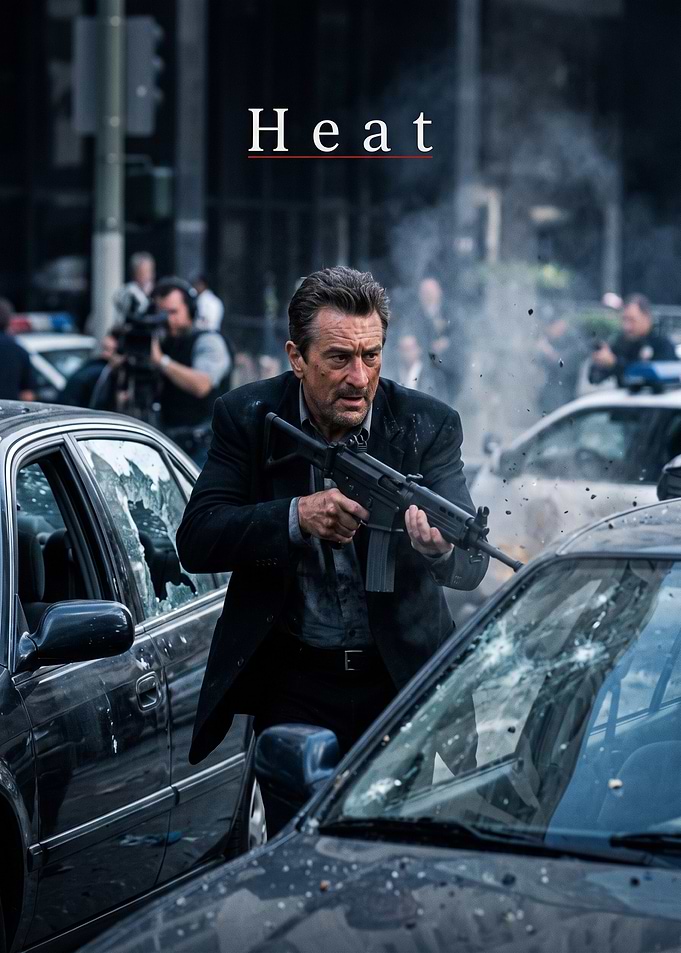 Heat Movie Poster Featuring Robert De Niro