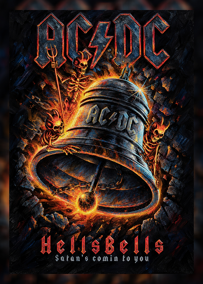 AC/DC Hells Bells Poster Art