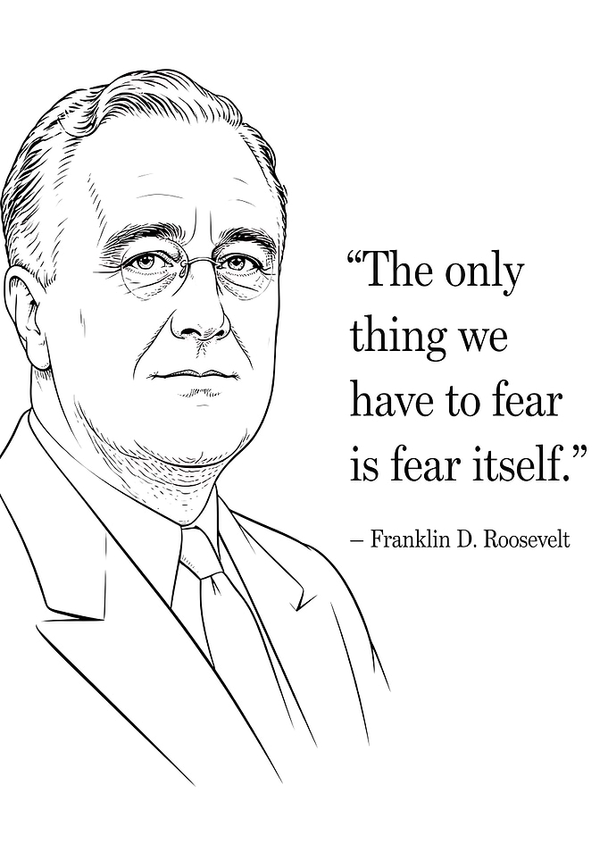Franklin D. Roosevelt Inspirational Quote Poster