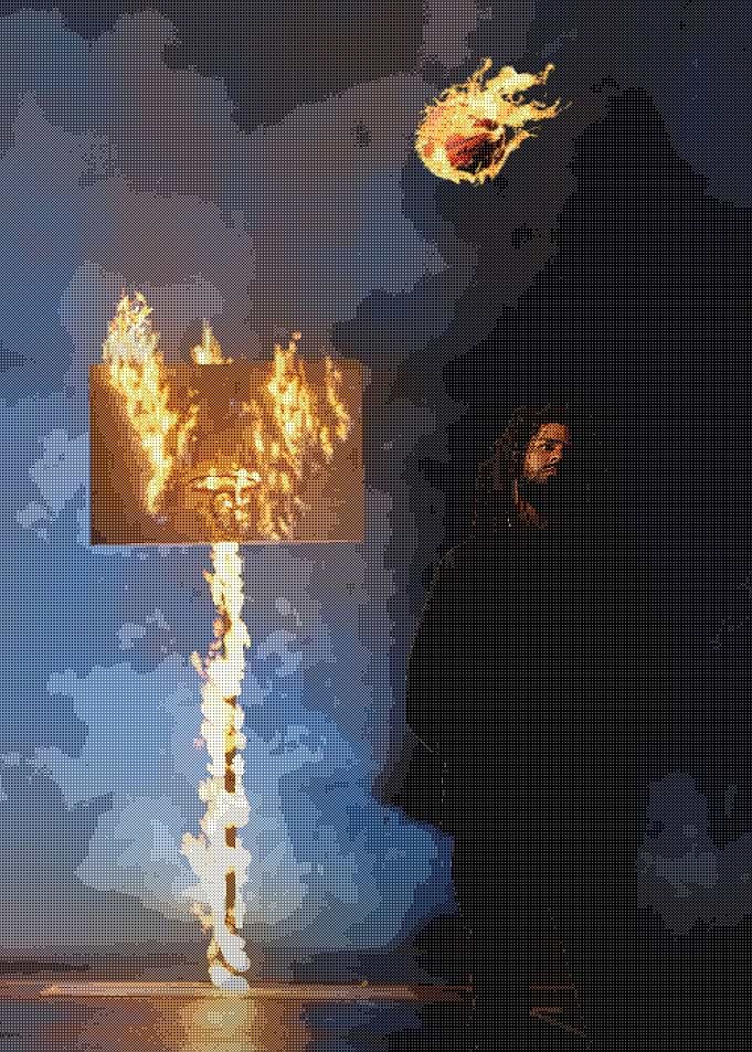 J. Cole Basketball Fire Concept Art