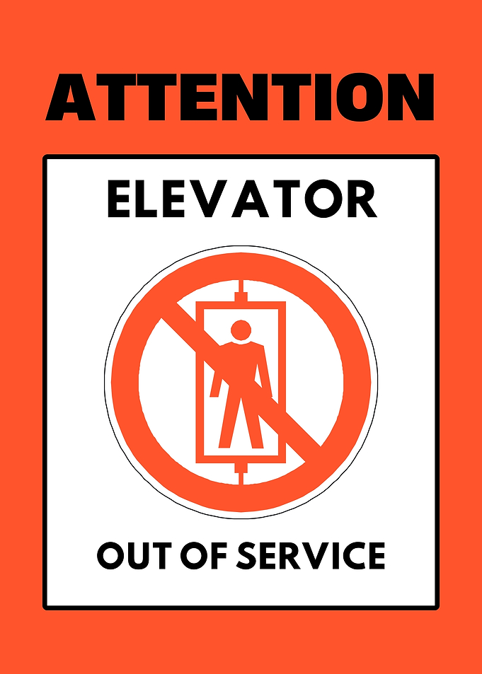 Elevator Out of Service Sign