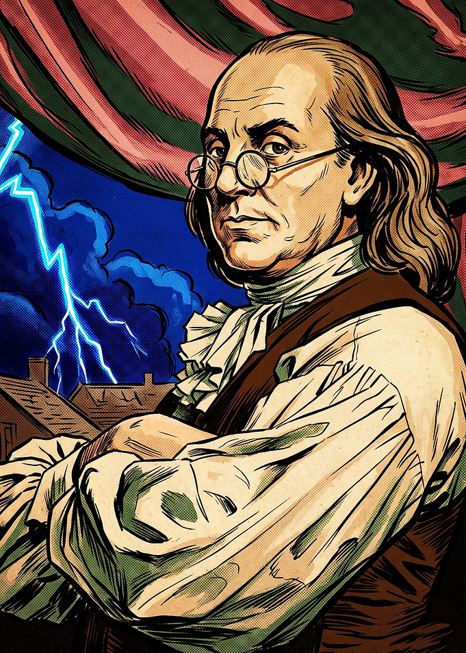 Franklin Lightning Comic Pop Art