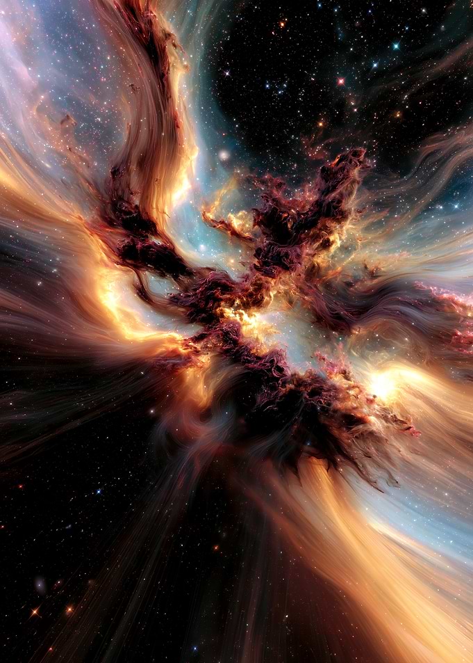Vibrant Cosmic Nebula Cloud