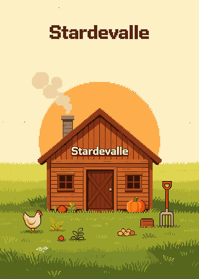 Stardew Valley Pixel Art Farmhouse
