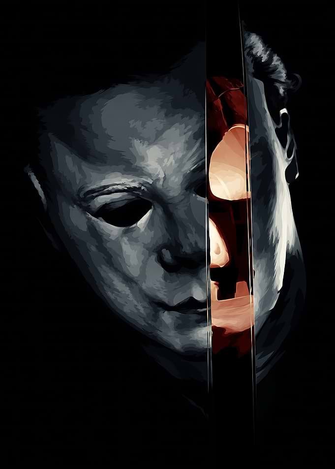 Michael Myers Split Face Portrait