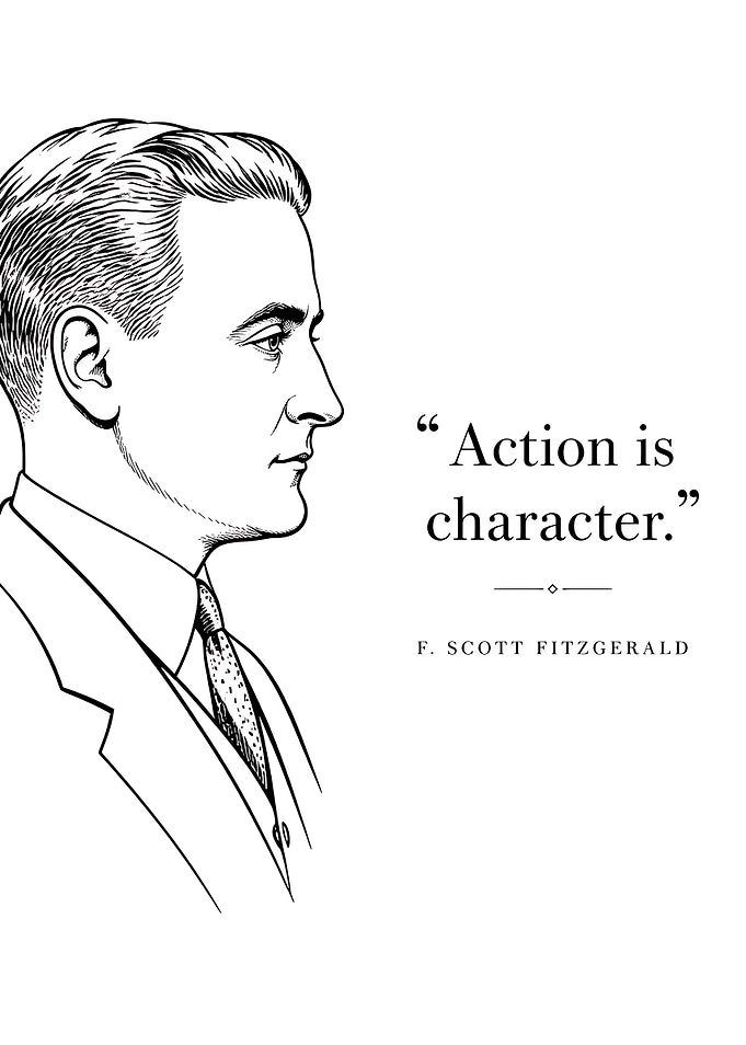 F. Scott Fitzgerald Quote Poster