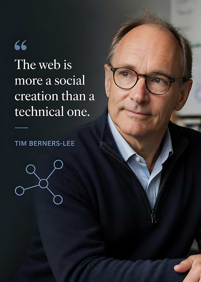 Tim Berners-Lee Inspirational Quote Poster