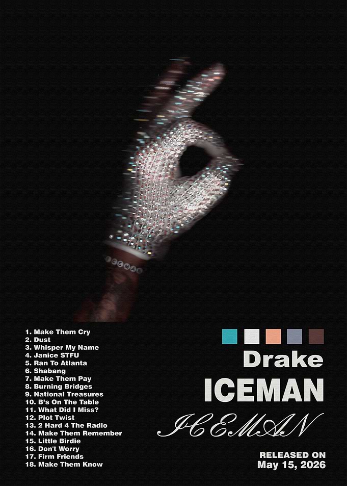 Drake ICEMAN Album Cover Poster