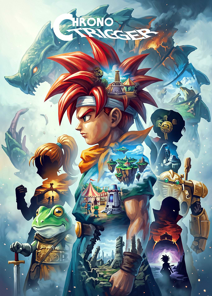 Chrono Trigger Epic Character Poster