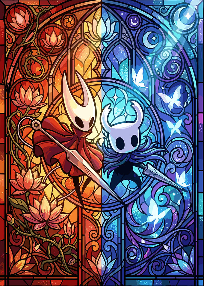Hollow Knight Stained Glass Art