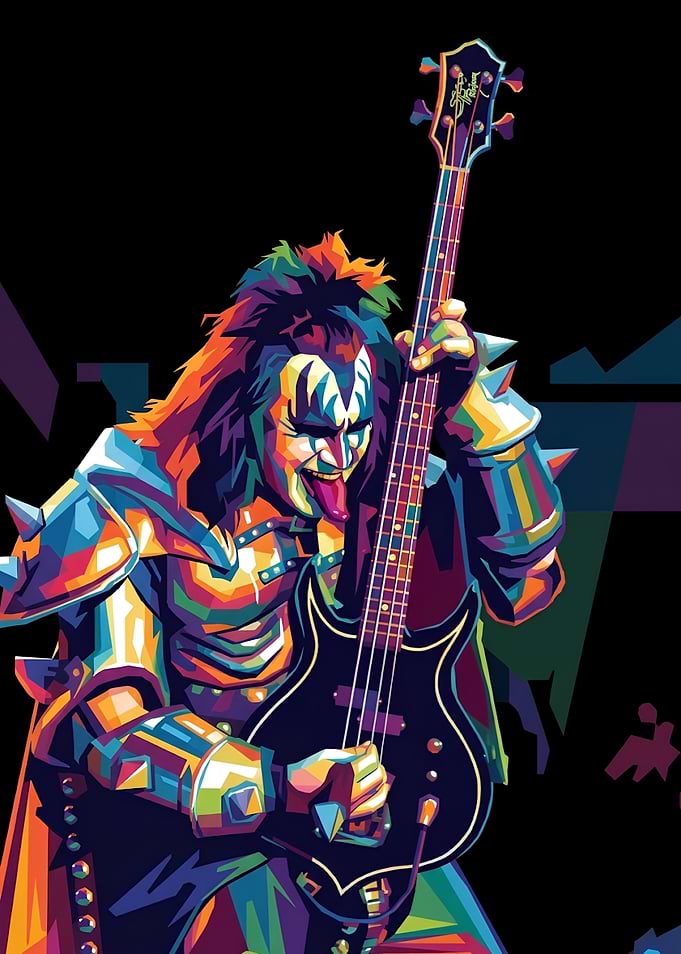 Gene Simmons WPAP Pop Art Portrait