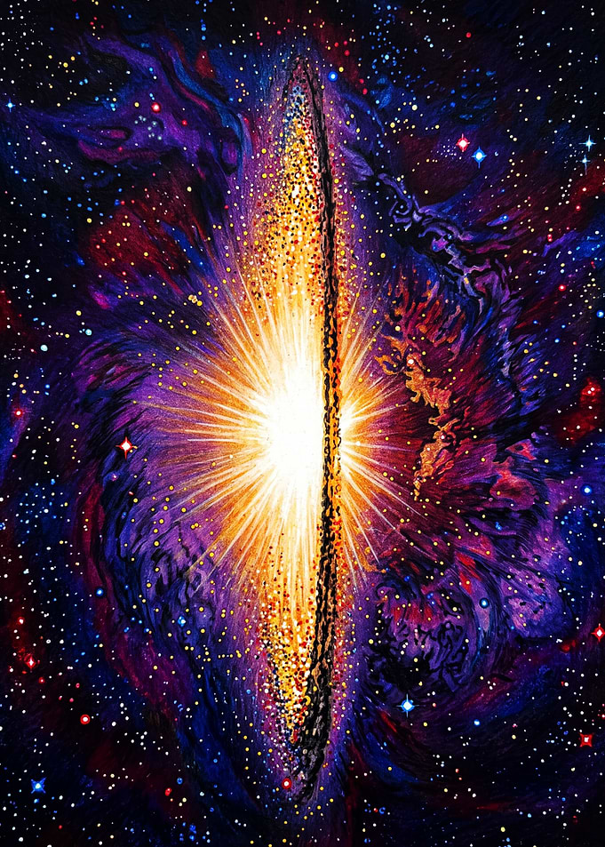 Vibrant Spiral Galaxy Cosmic Art