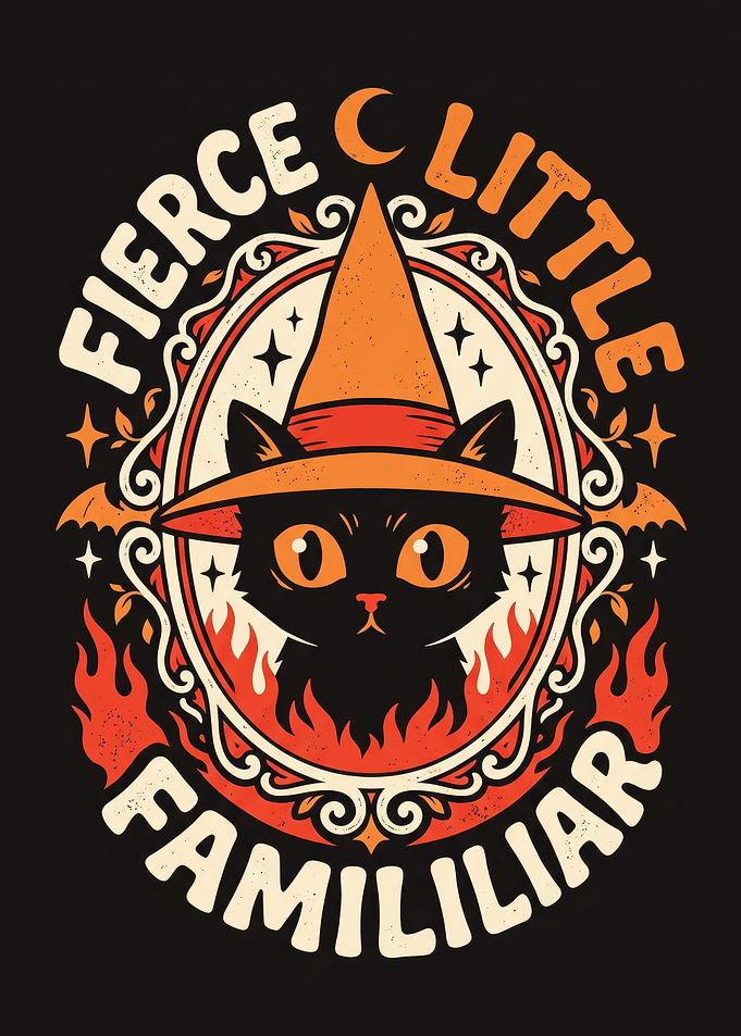 Fierce Little Familiar Witch Cat