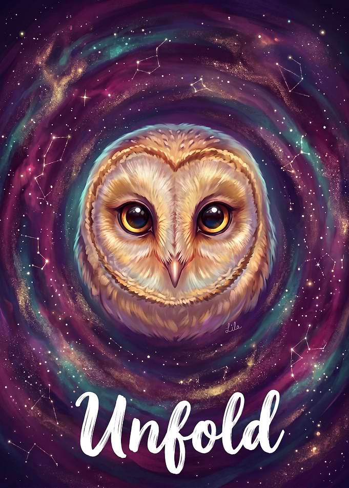 Cosmic Barn Owl Portrait