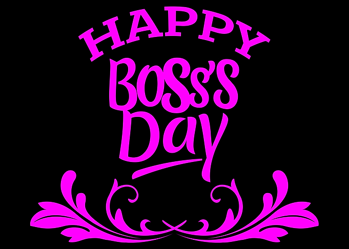 Happy Boss's Day Text Design
