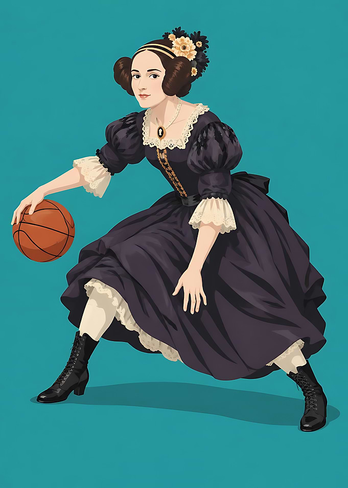 Ada Lovelace Playing Basketball