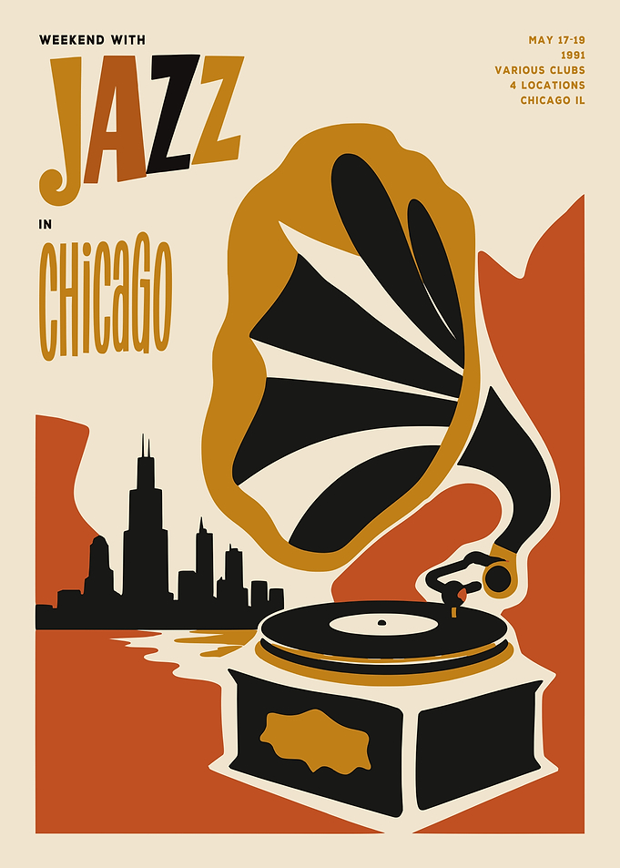 Vintage Jazz in Chicago Poster