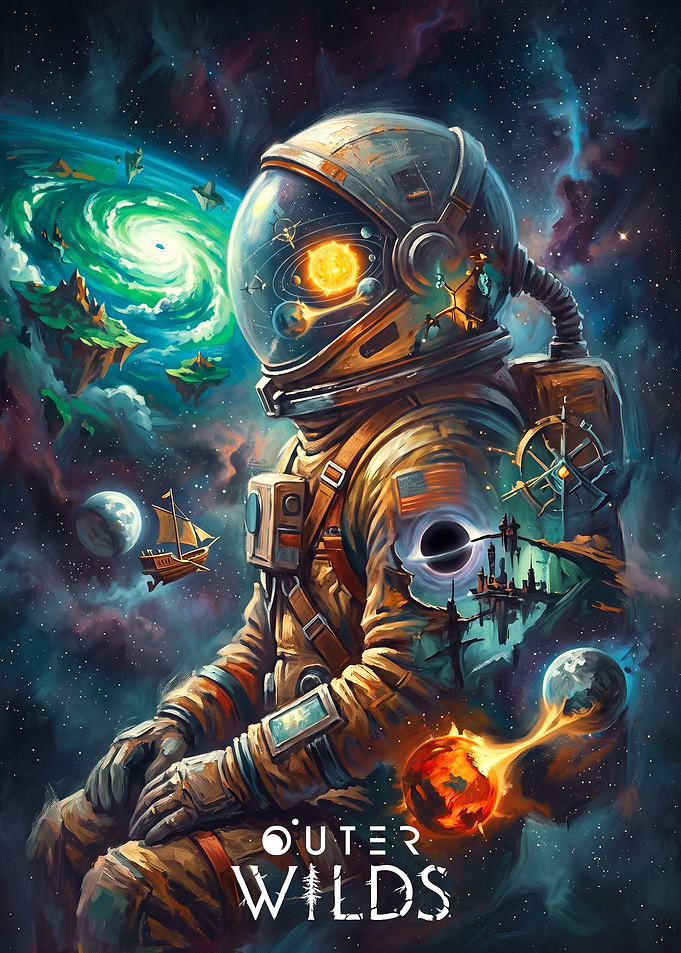 Outer Wilds Astronaut Space Exploration Art