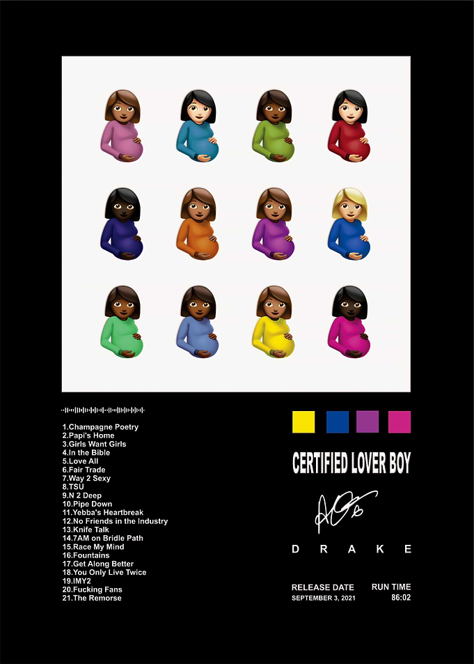 Drake Certified Lover Boy Album Poster