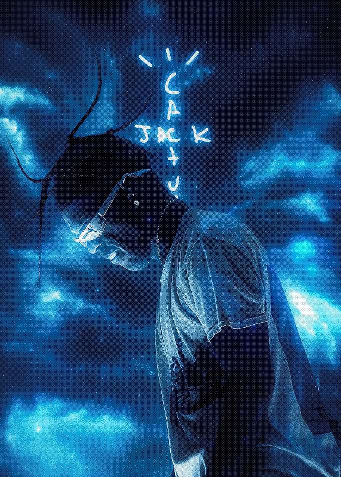 Travis Scott Cactus Jack Galaxy Poster
