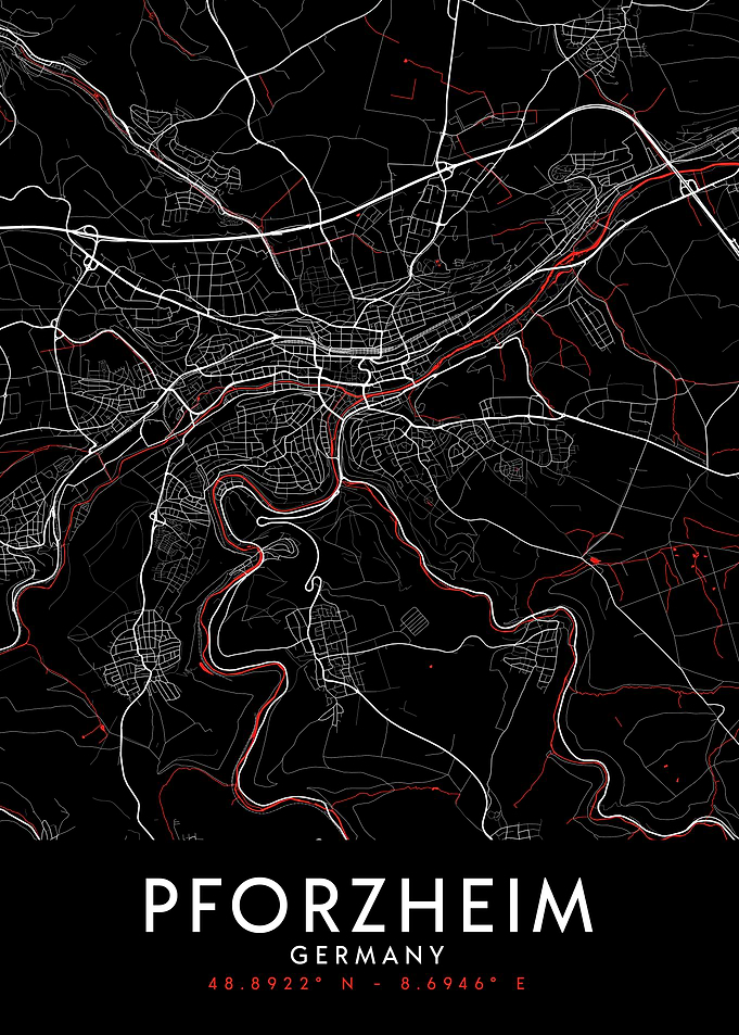 Pforzheim Dark Map