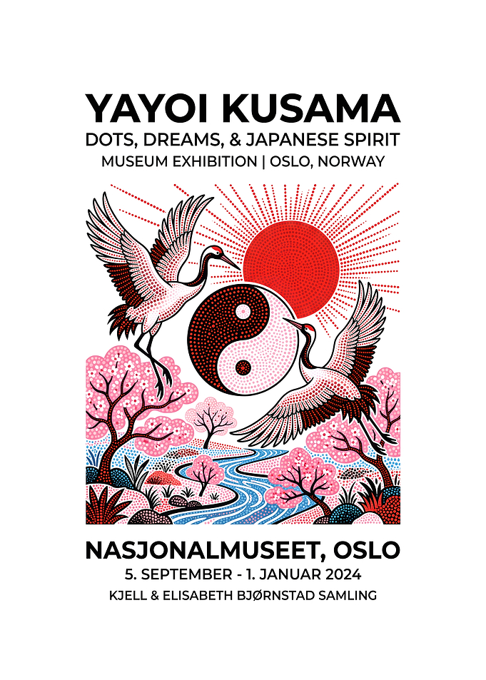 Yayoi Kusama Exhibition Poster Oslo