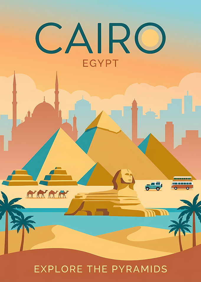 Cairo Egypt Travel Poster