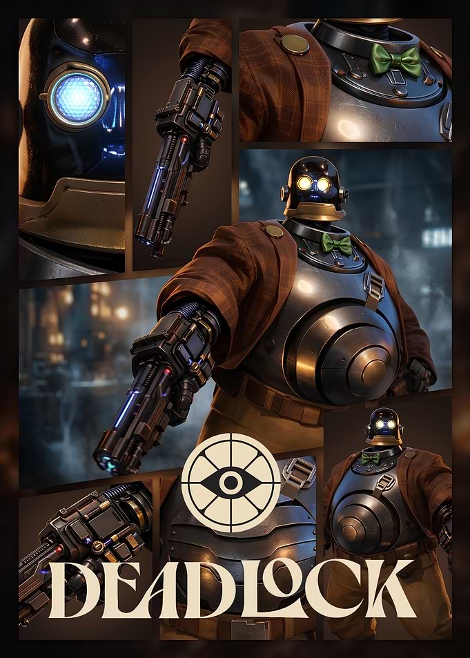 Deadlock Robot Character Concept Art