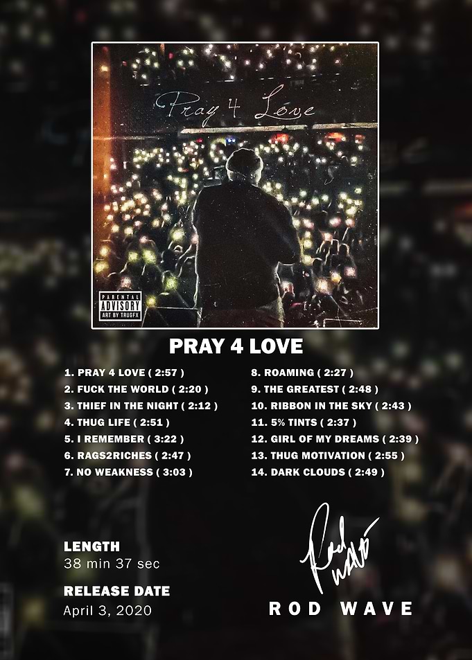 Rod Wave Pray 4 Love Album Poster