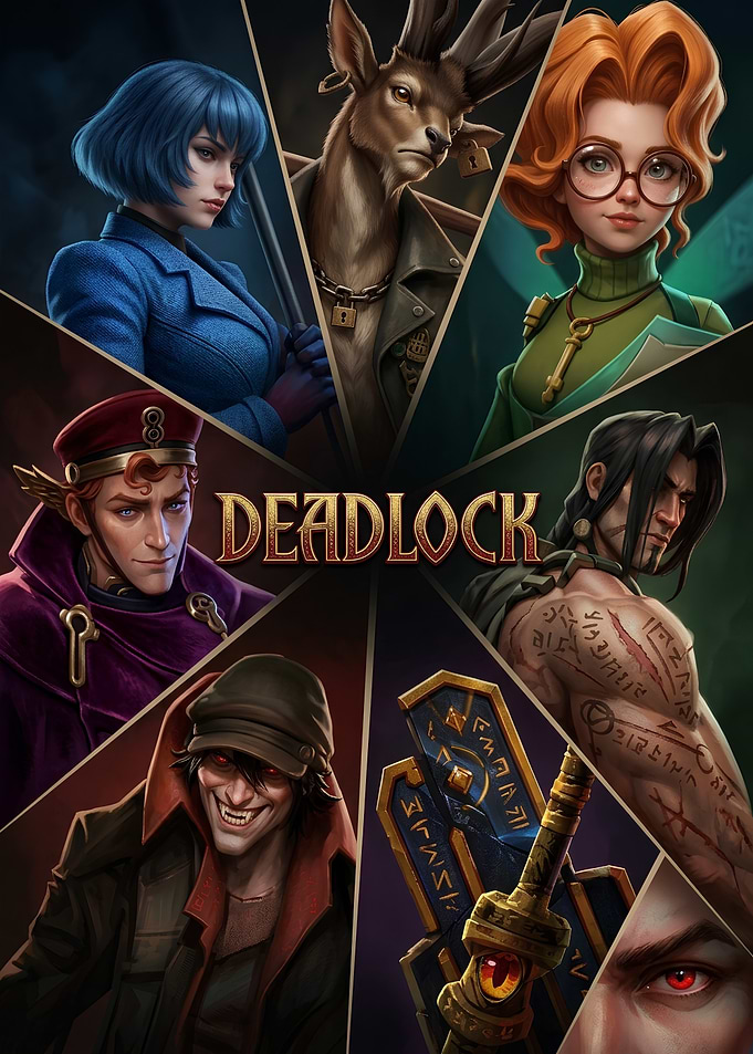 Deadlock Game Character Ensemble Poster