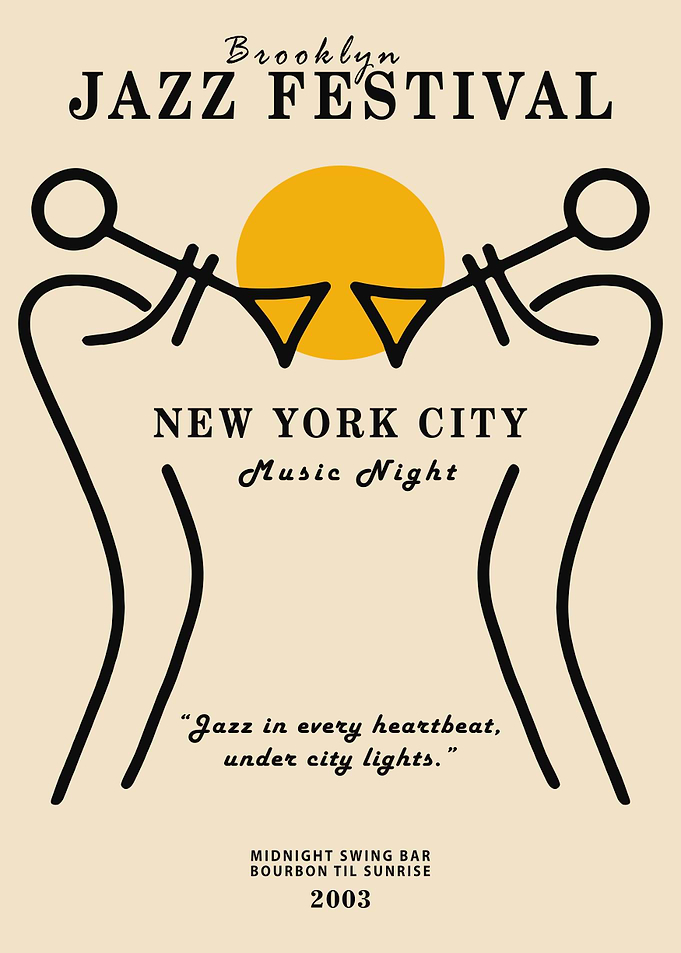 Brooklyn Jazz Festival Vintage Poster