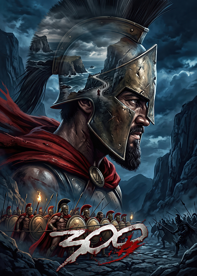 300 Spartan Warrior Movie Poster