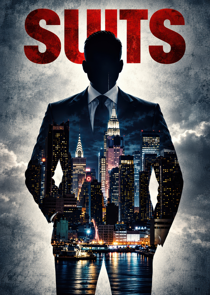 Suits TV Show Poster Silhouette