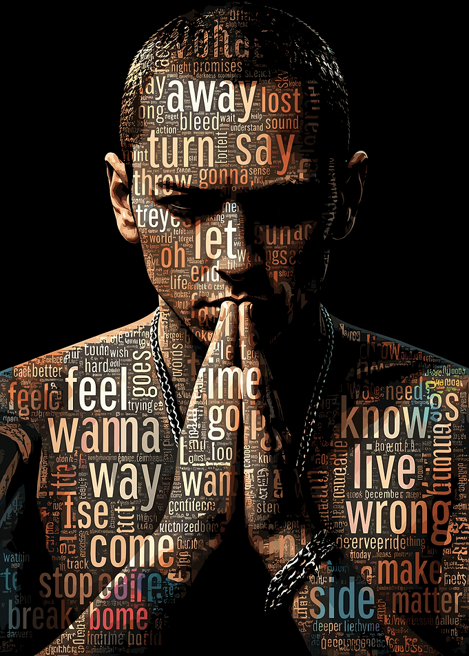 Chester Bennington Typography Portrait