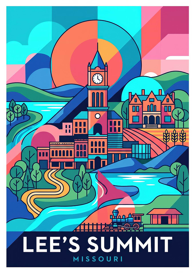 Lee's Summit Missouri Travel Poster