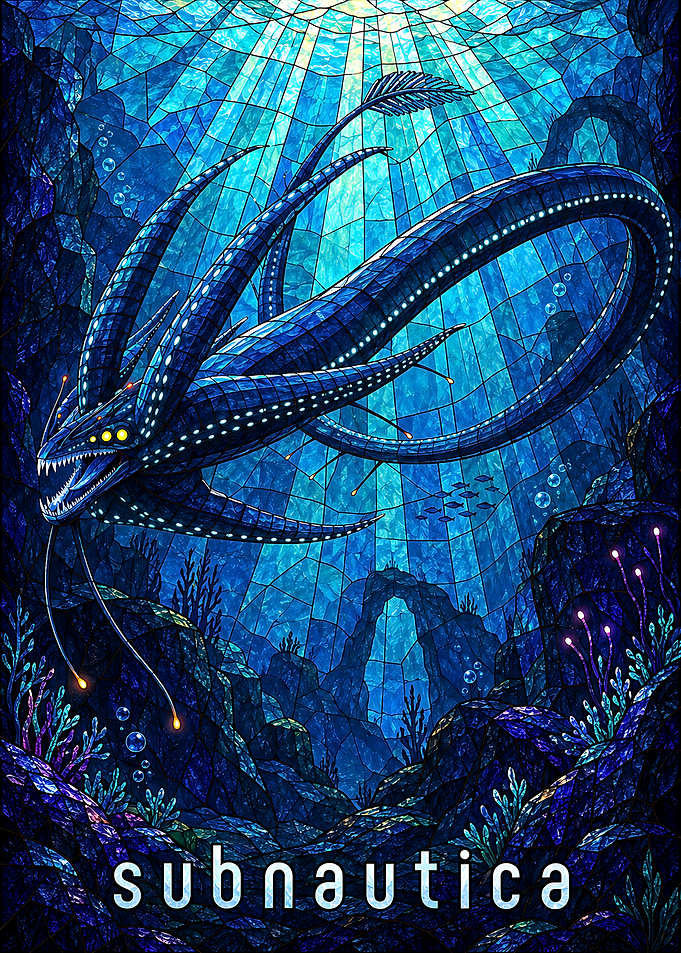 Subnautica Stained Glass Reaper Leviathan