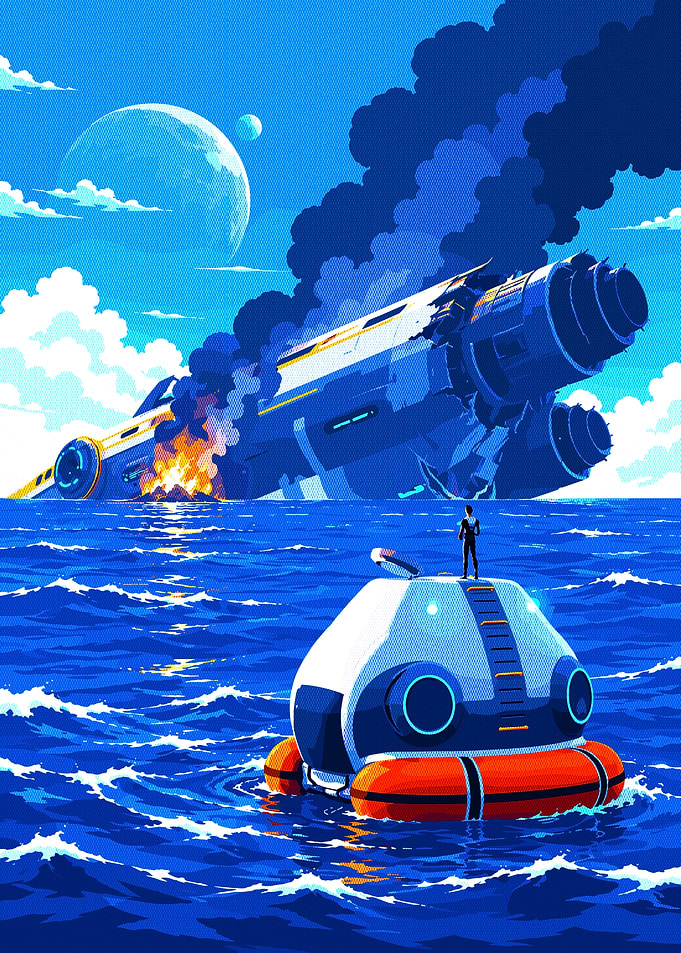 Subnautica Escape Pod Crash Scene
